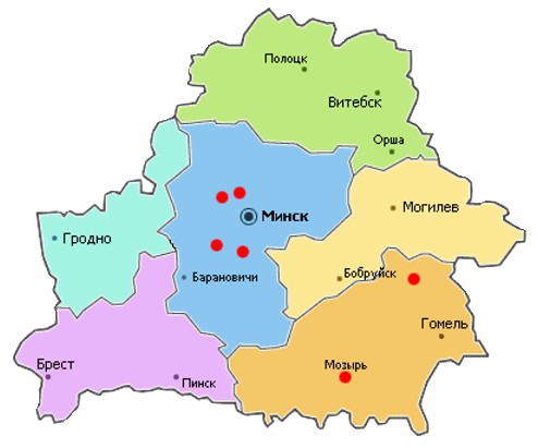 Карта Бобруйска